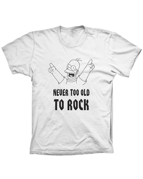 Camiseta Never Too Old To Rock